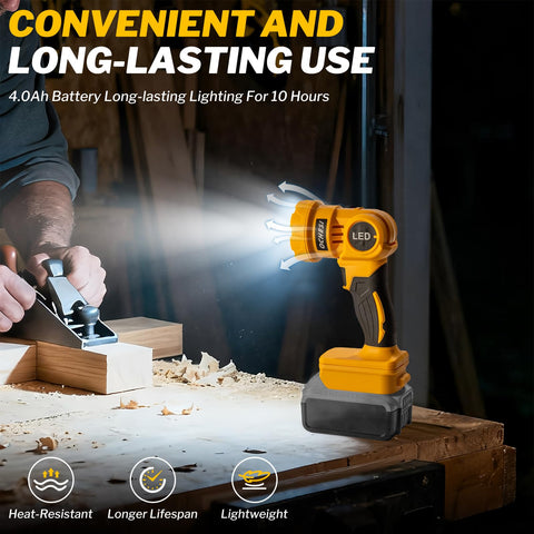 OCHESI versatile handheld-to-area light for flexible workspace illumination.