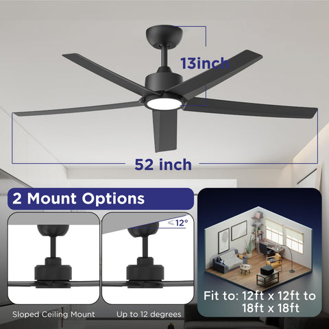 ocioc five-blade modern design suits living rooms and bedrooms