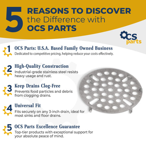 OCS Parts industrial-grade stainless construction resists rust for long-lasting use.