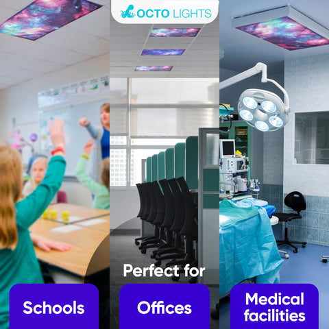 OCTO LIGHTS glare-reducing cover improves focus during study.