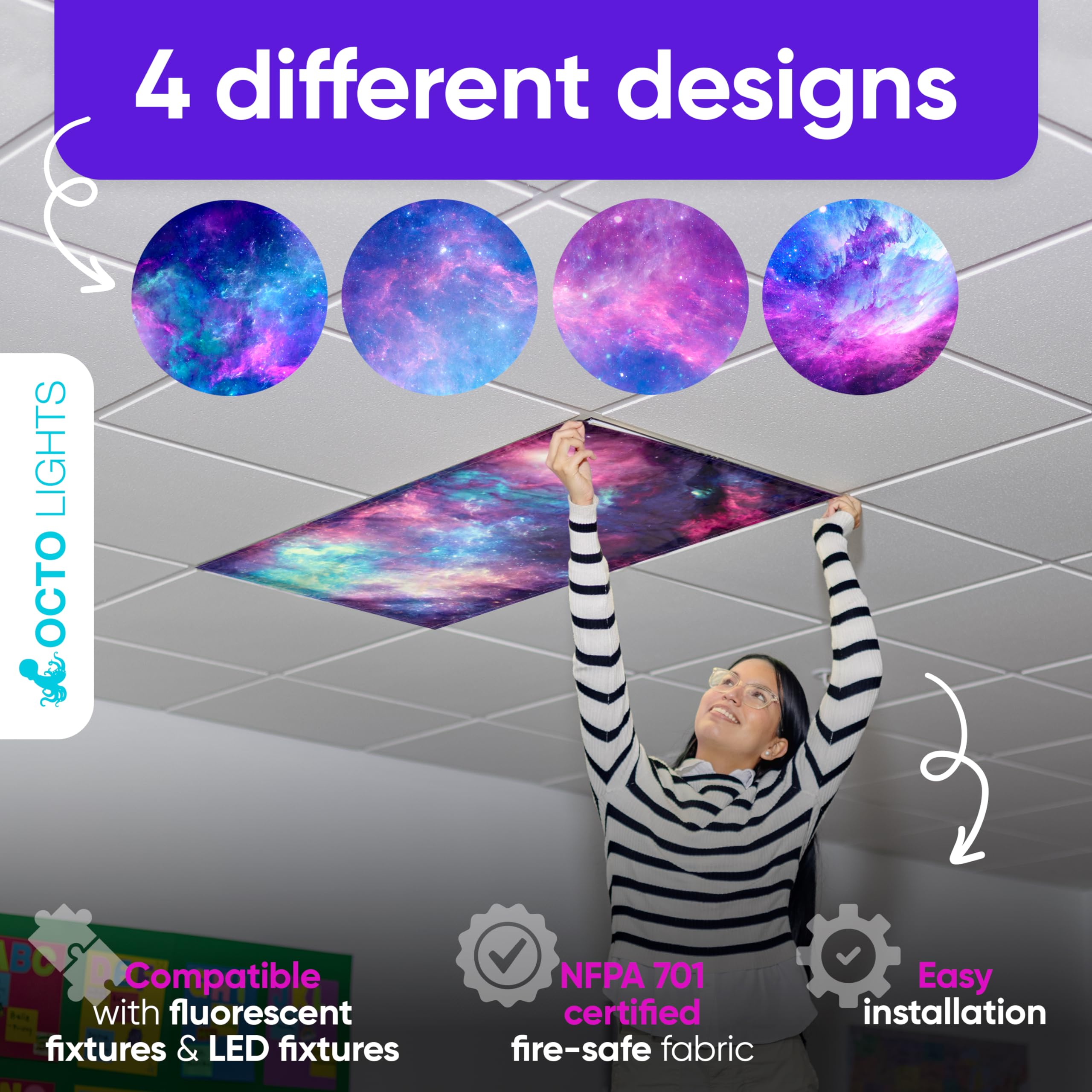 OCTO LIGHTS magnetic system enables quick room upgrade.