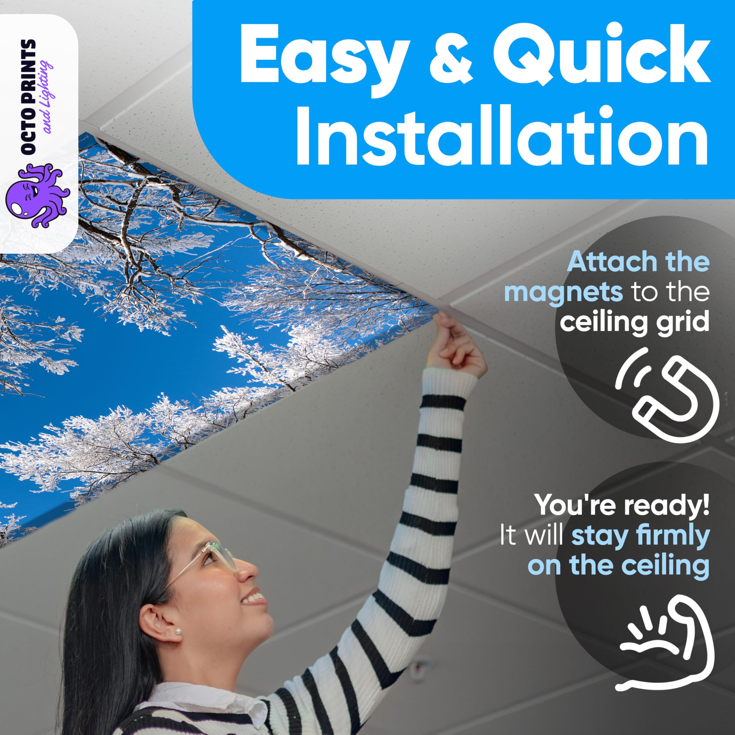 OCTO LIGHTS safety-certified fabric adds peace of mind for busy environments.