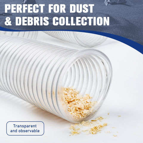ODDMUCK hose compatible with dust collectors, shop vacuums, and industrial systems