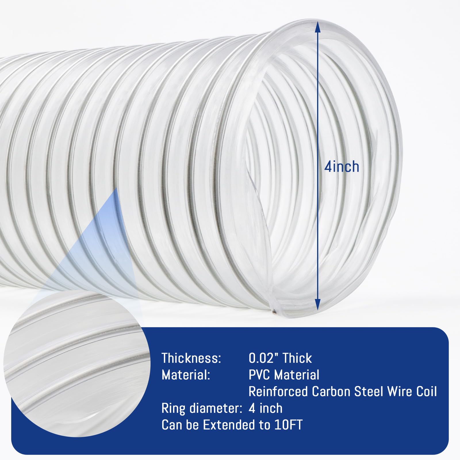 ODDMUCK puncture-resistant PVC hose withstands wood chips and debris