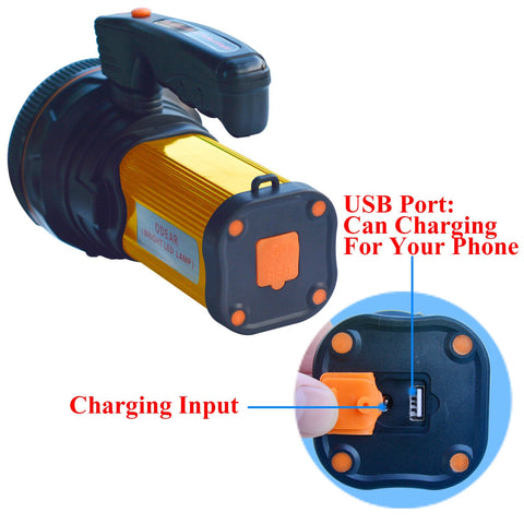 ODEAR Super Bright Torch Searchlight ABS shell enhances durability.