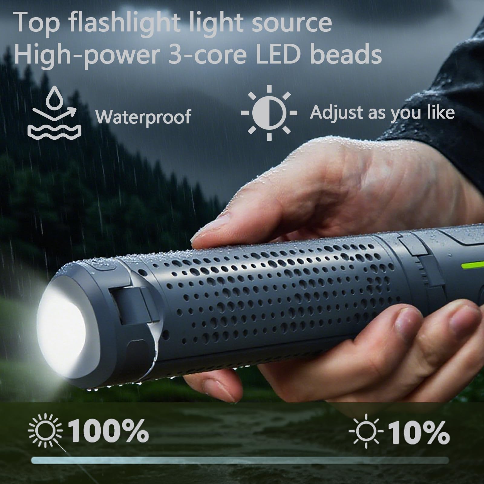 ODISTAR folded compact camping light fits easily into a backpack