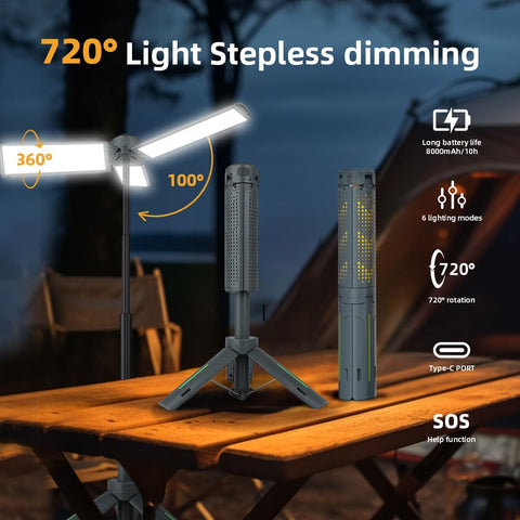 ODISTAR telescopic tripod extended to reach high or distant work areas
