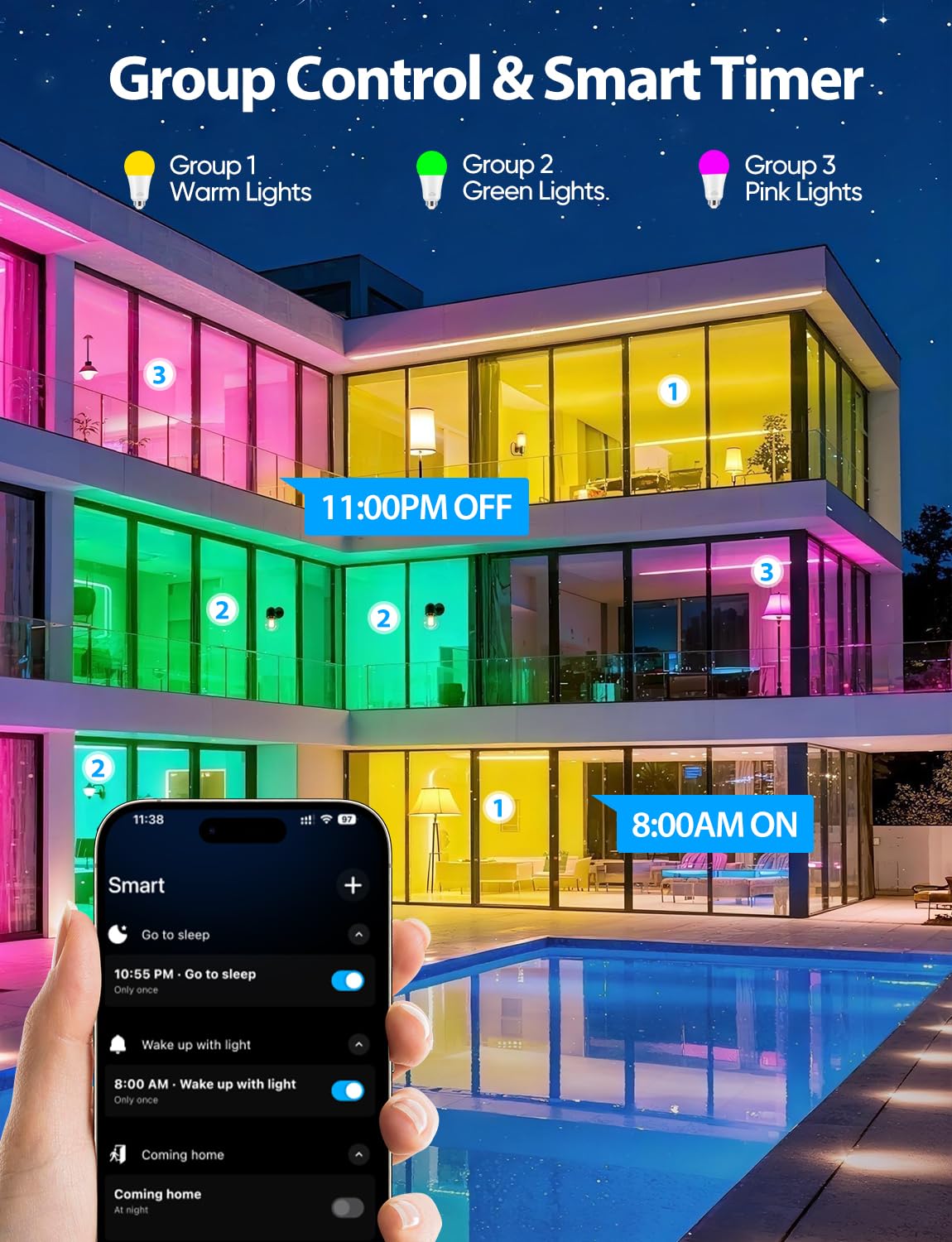 Odnora Smart Bulb 9W energy-saving bulb reduces power use