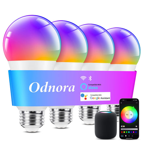 Odnora Smart Bulbs color spectrum for vivid mood lighting