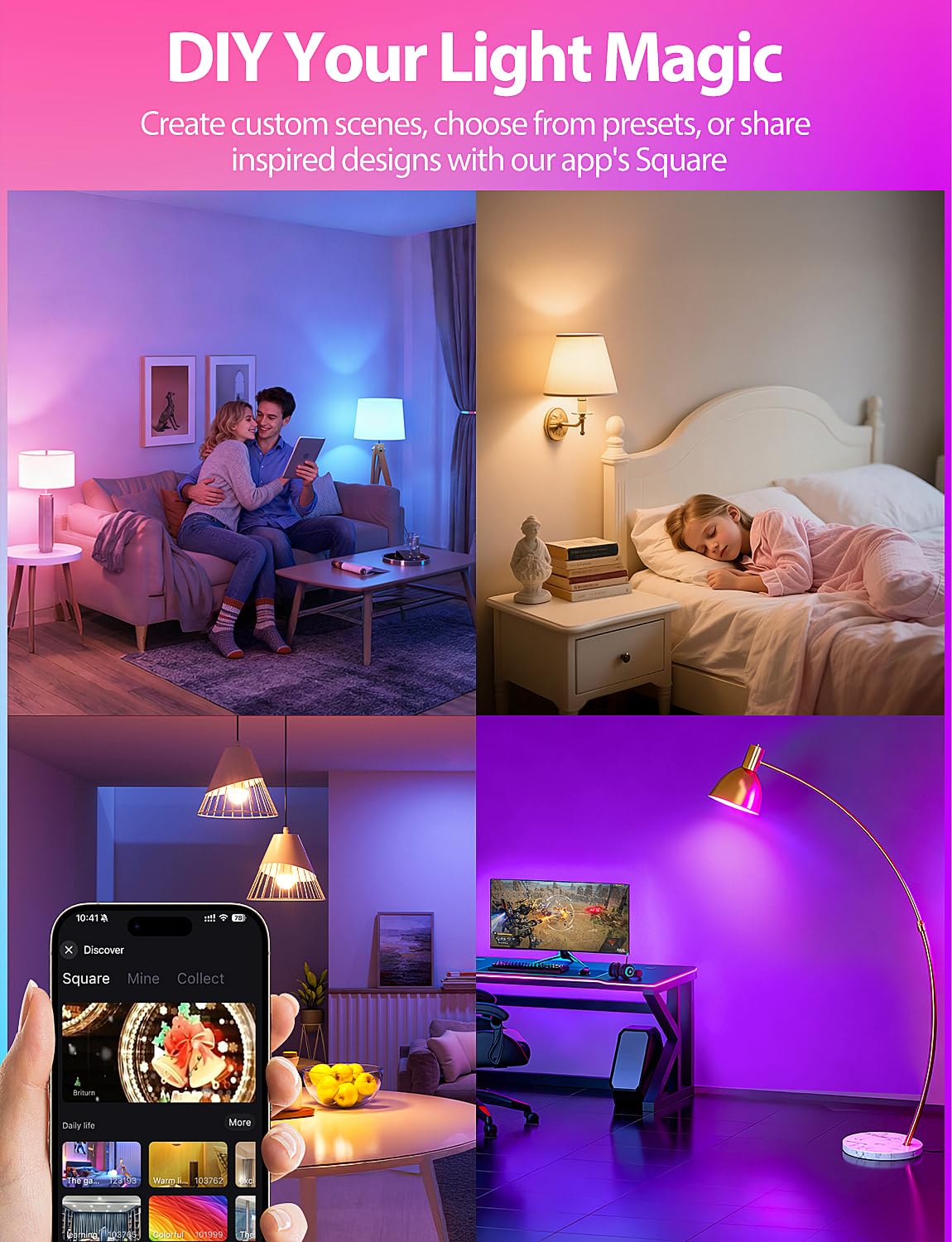 Odnora Smart Bulbs with E26 base install in most fixtures