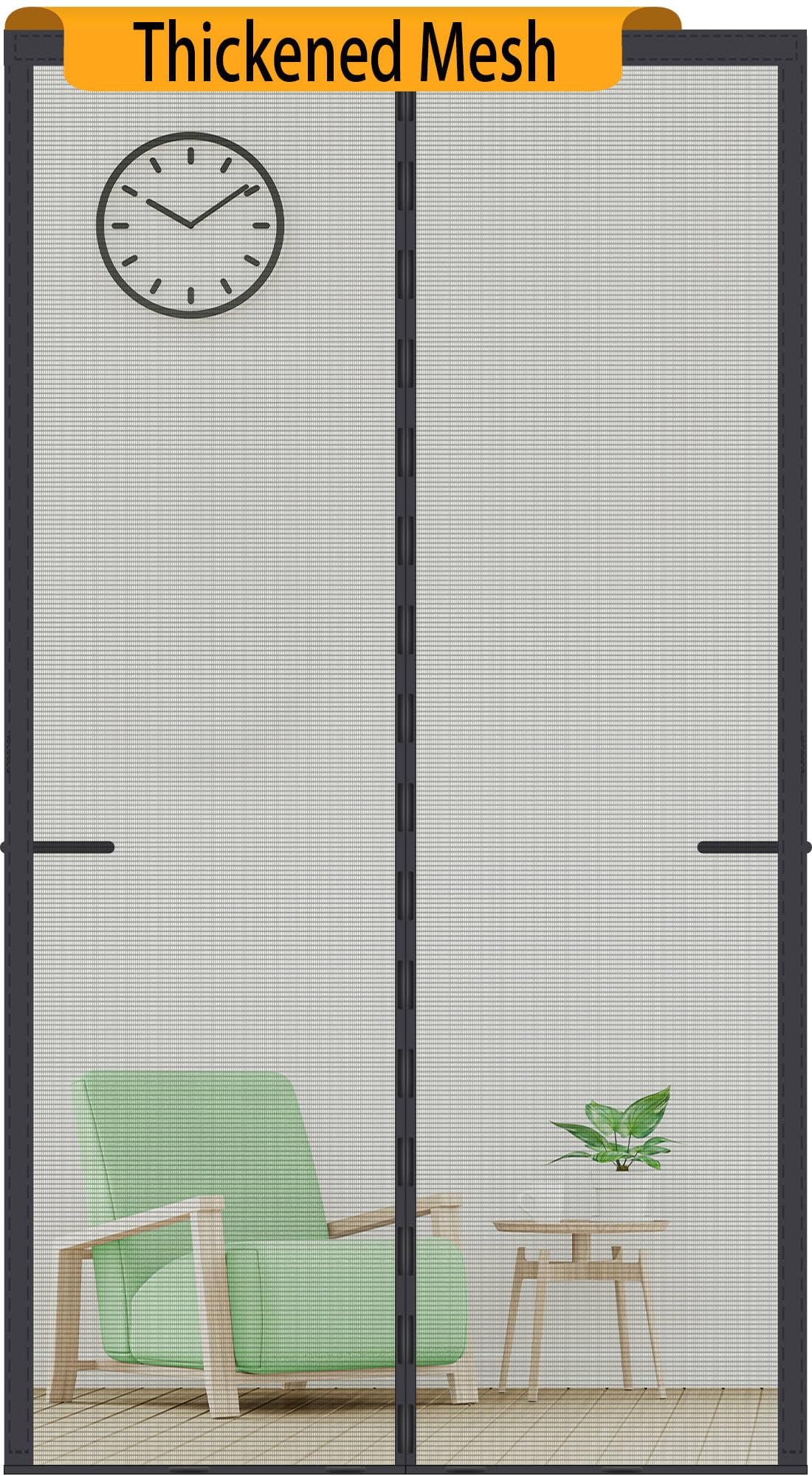 Odocovo magnetic door screen with 36 magnets ensures seamless closure and no gaps.