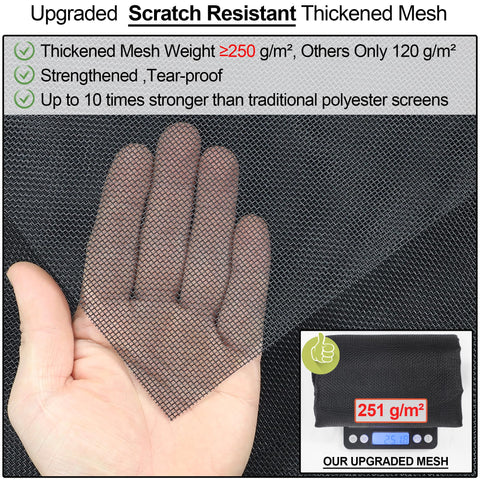 Odocovo easy-install screen uses hoop-and-loop tape for quick setup.