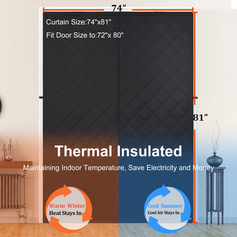 Odocovo magnetic curtain with full-length magnets for seamless closing