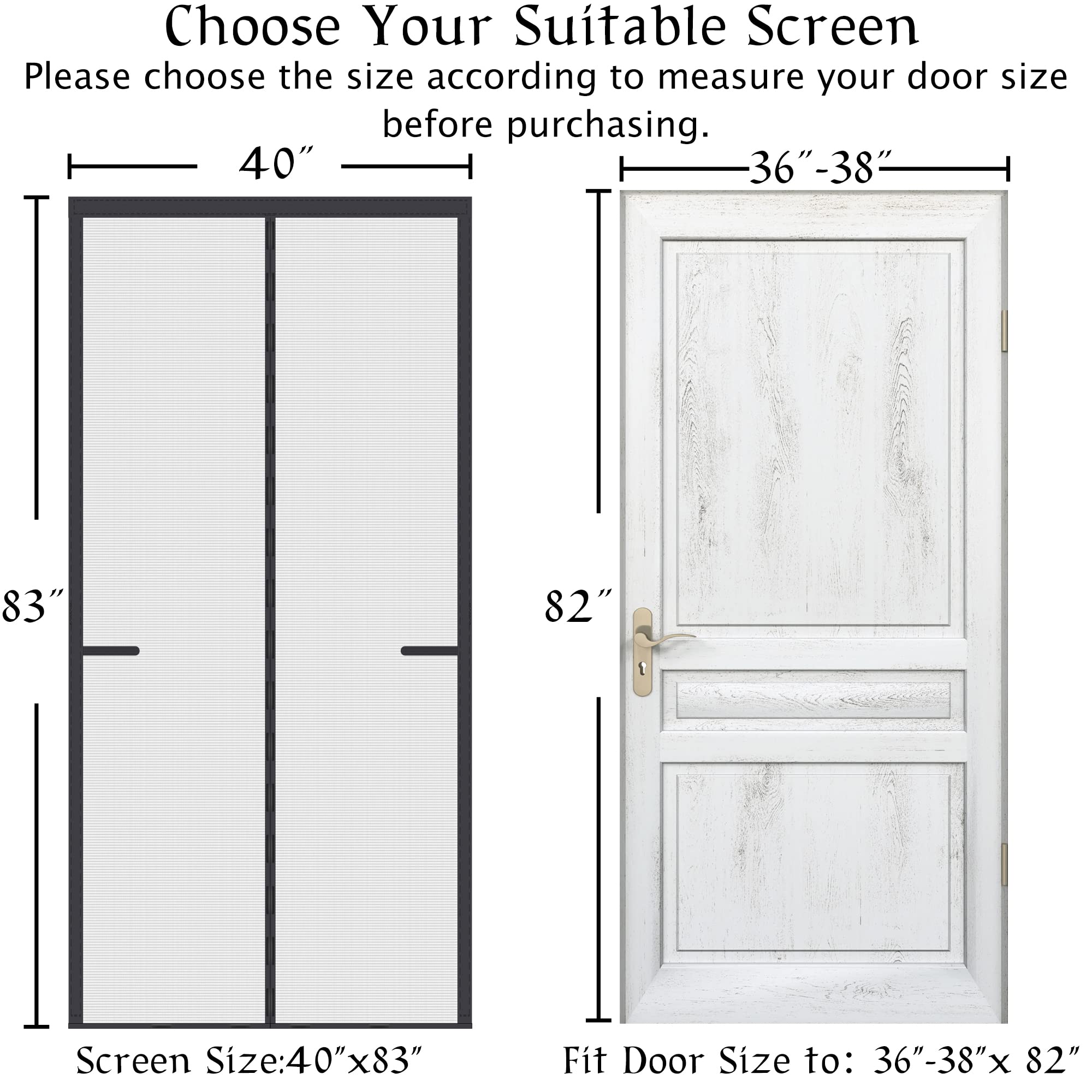 Odocovo reinforced mesh door screen withstands pet claws and daily use.