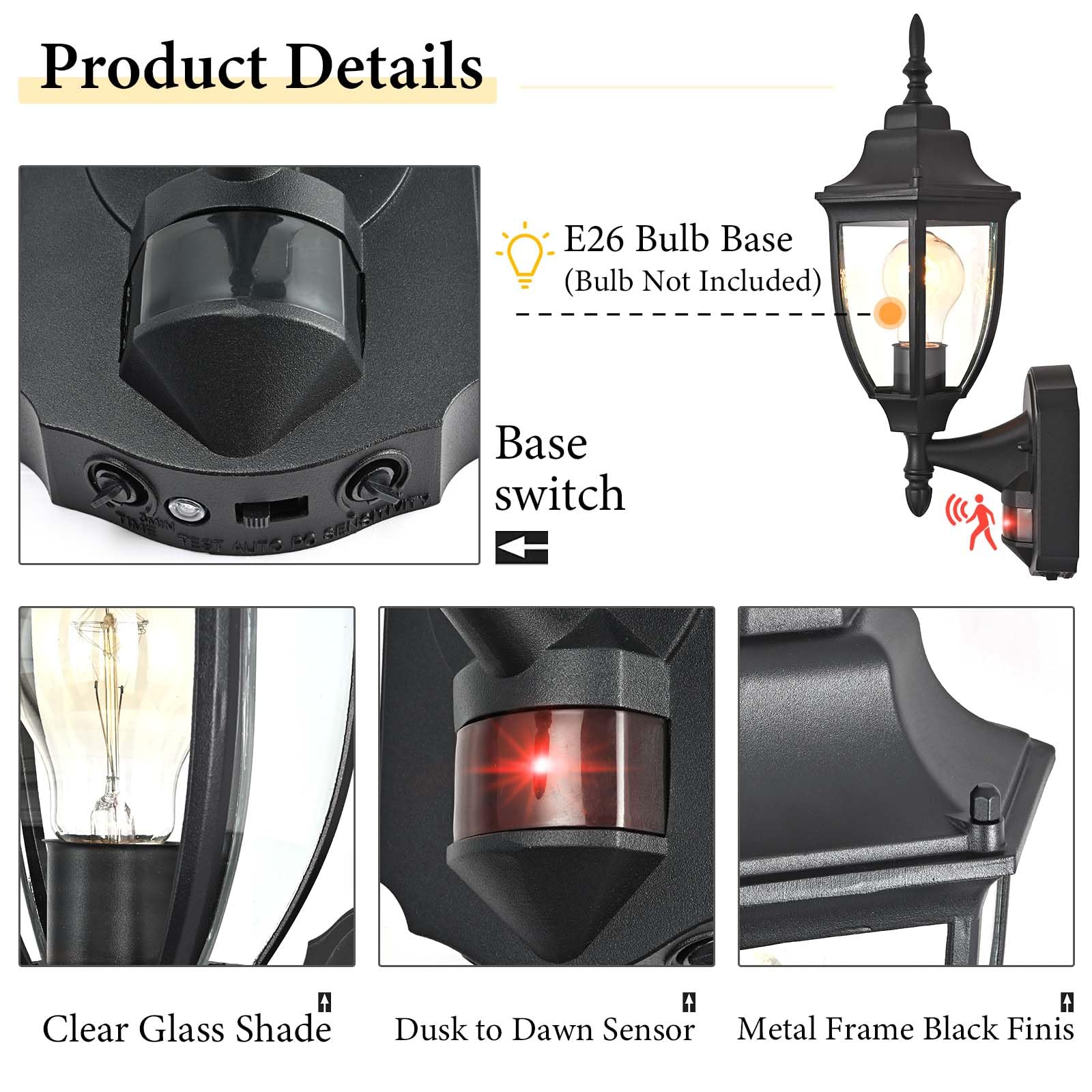 Odorpower aluminum exterior wall sconce designed for weather-resistant outdoor use