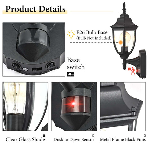 Odorpower aluminum exterior wall sconce designed for weather-resistant outdoor use