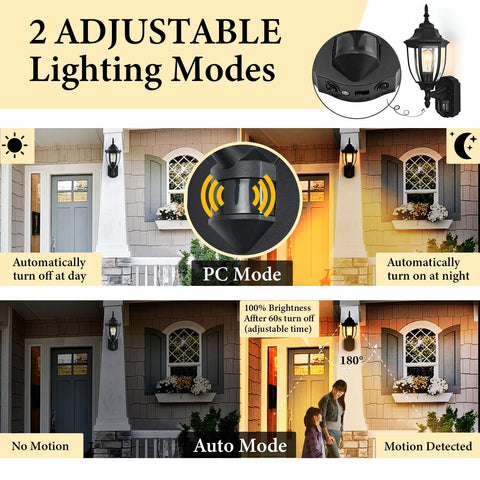 Odorpower outdoor wall light with clear glass shade adds modern-meets-classic curb appeal