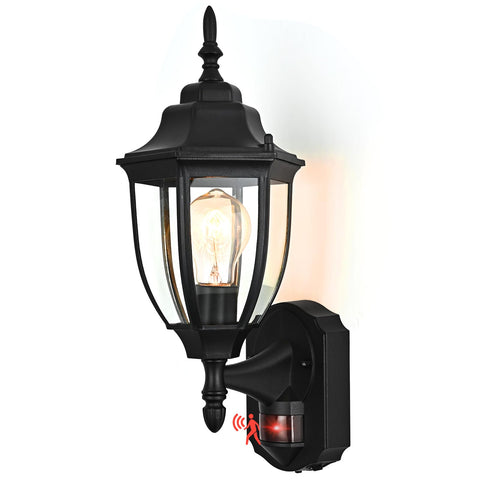 Odorpower porch light with motion sensor illuminating entry at dusk for safer steps