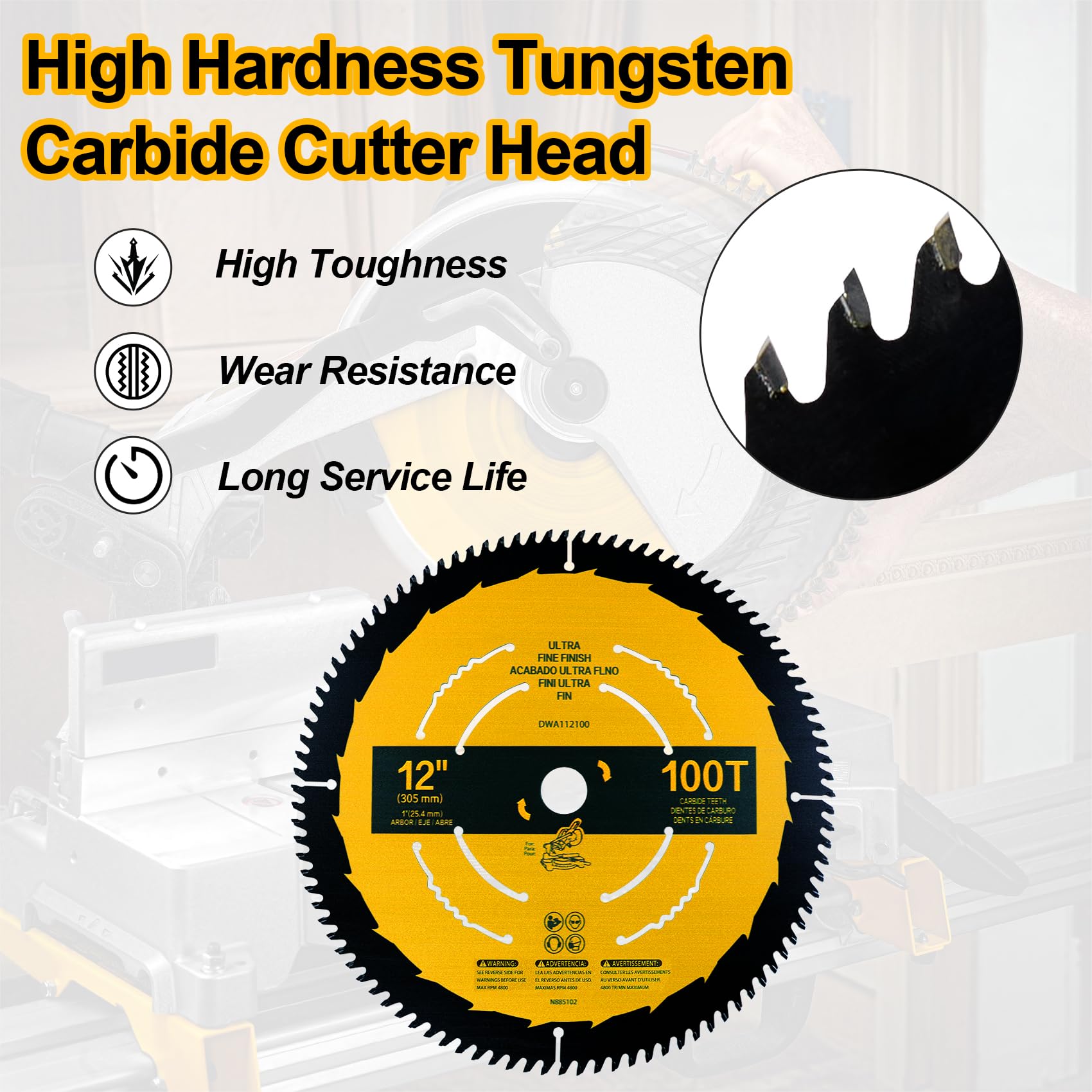 OEM Home 100 teeth enable smoother finishes on plywood and MDF