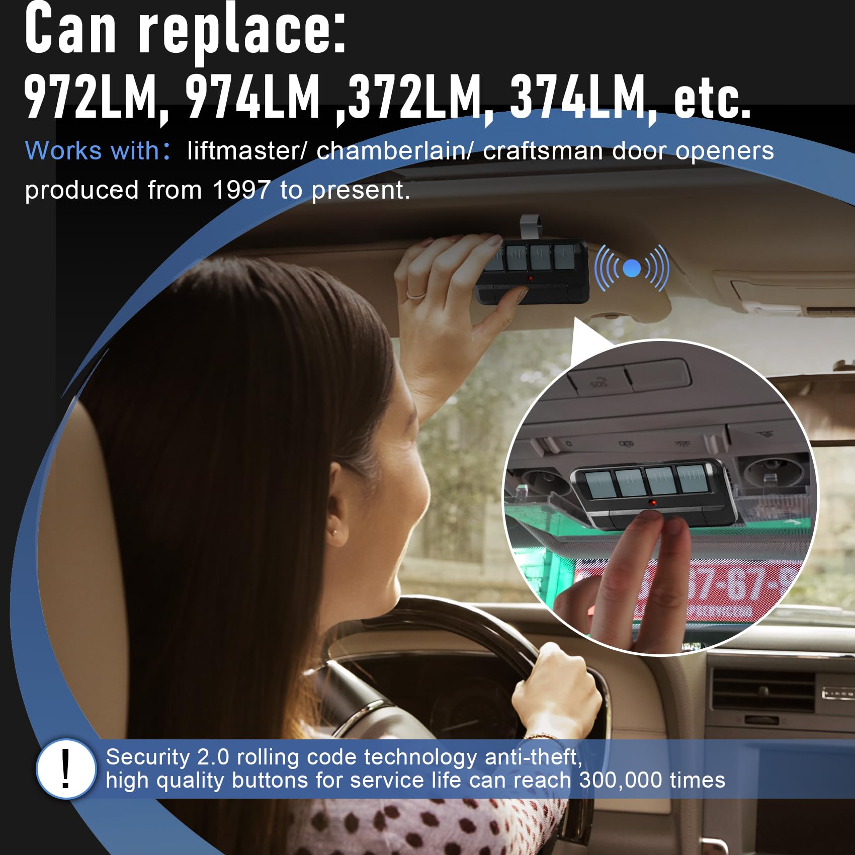 OEM Upgrade 894LT remote learn button label indicating compatibility