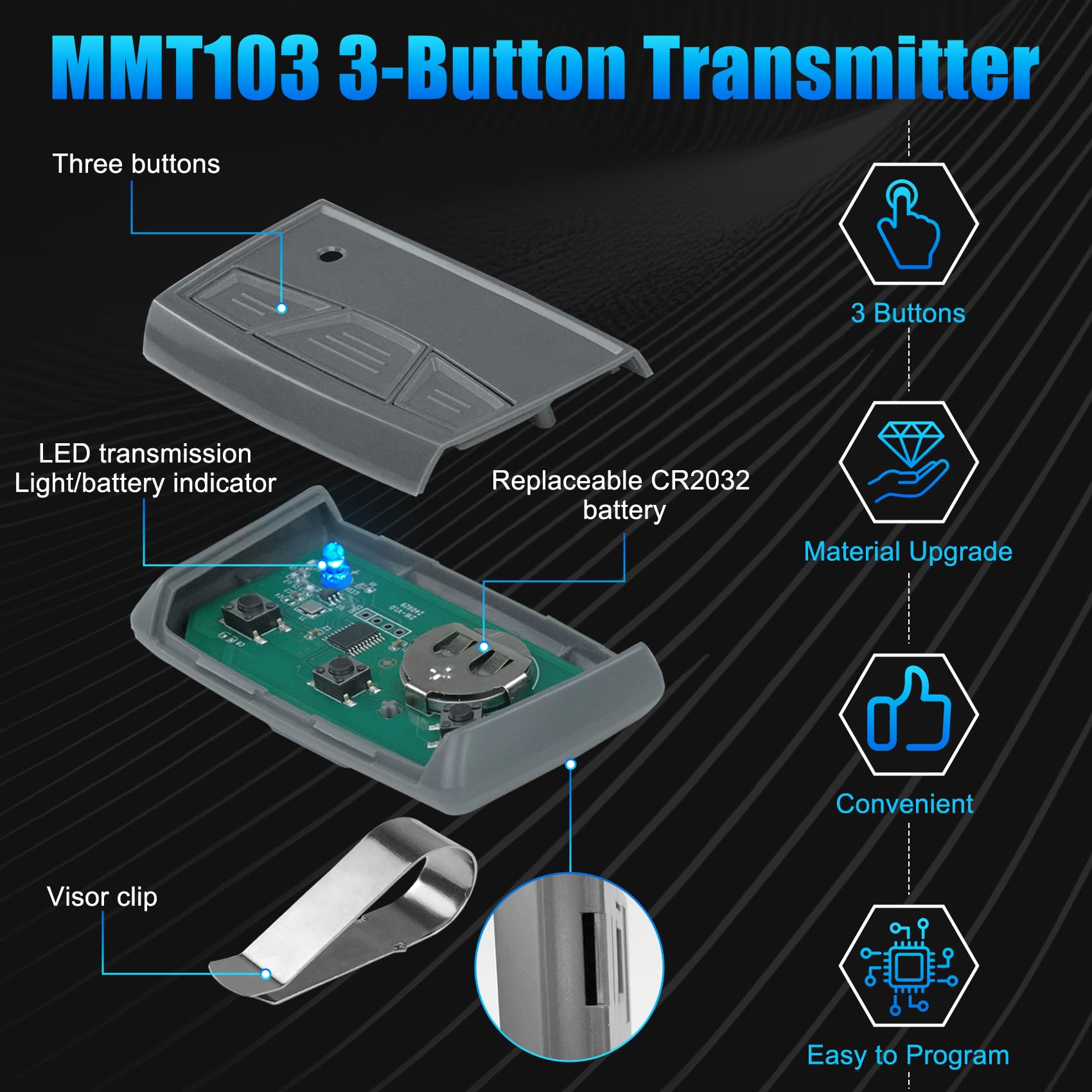 OEM Upgrade MMT103 remote buttons for quick multi-device access