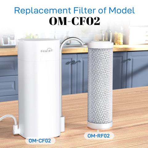 OEMIRY replacement filter installed showing easy maintenance and clean-tasting water.