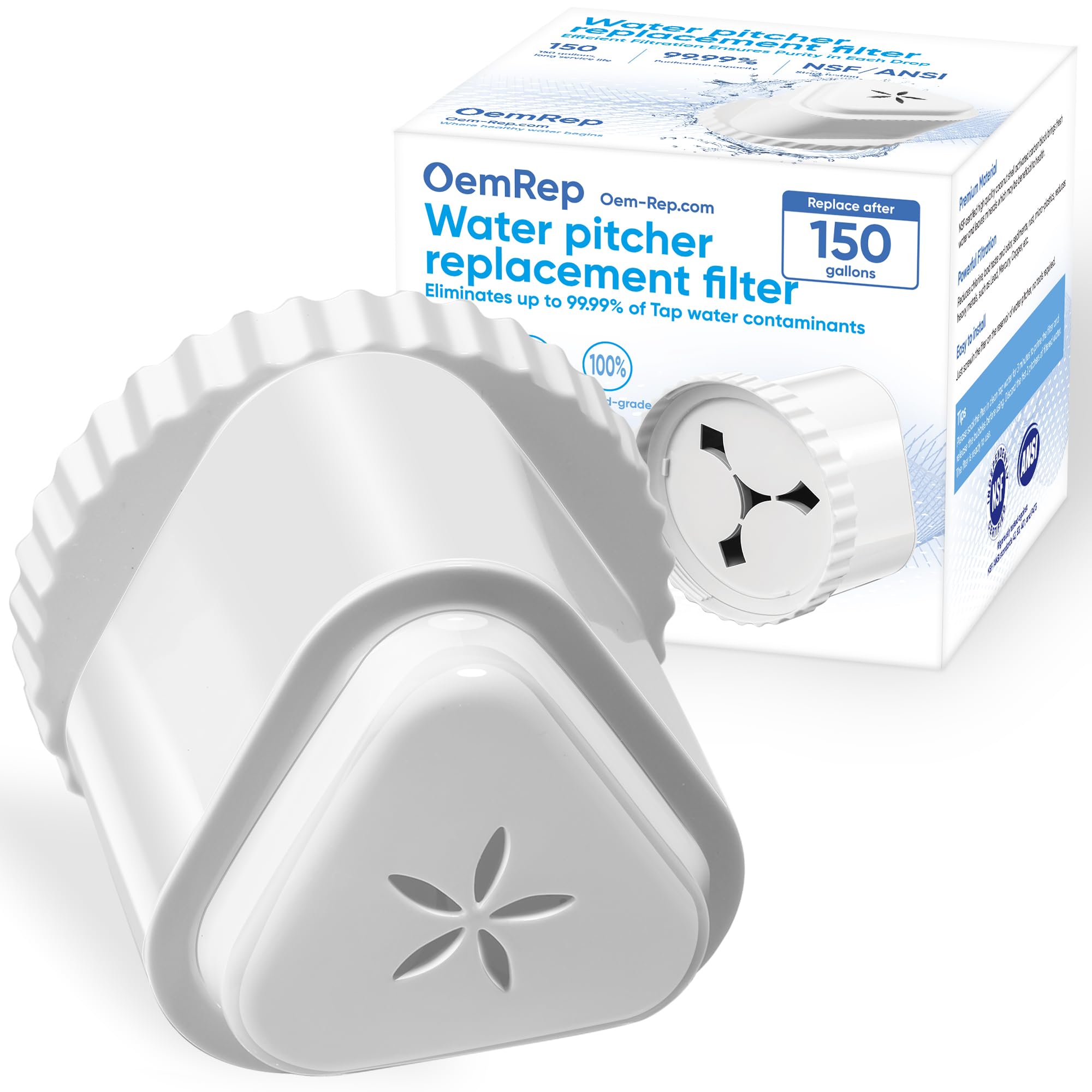 OemRep Epic pitcher replacement filter cartridge for tastier water