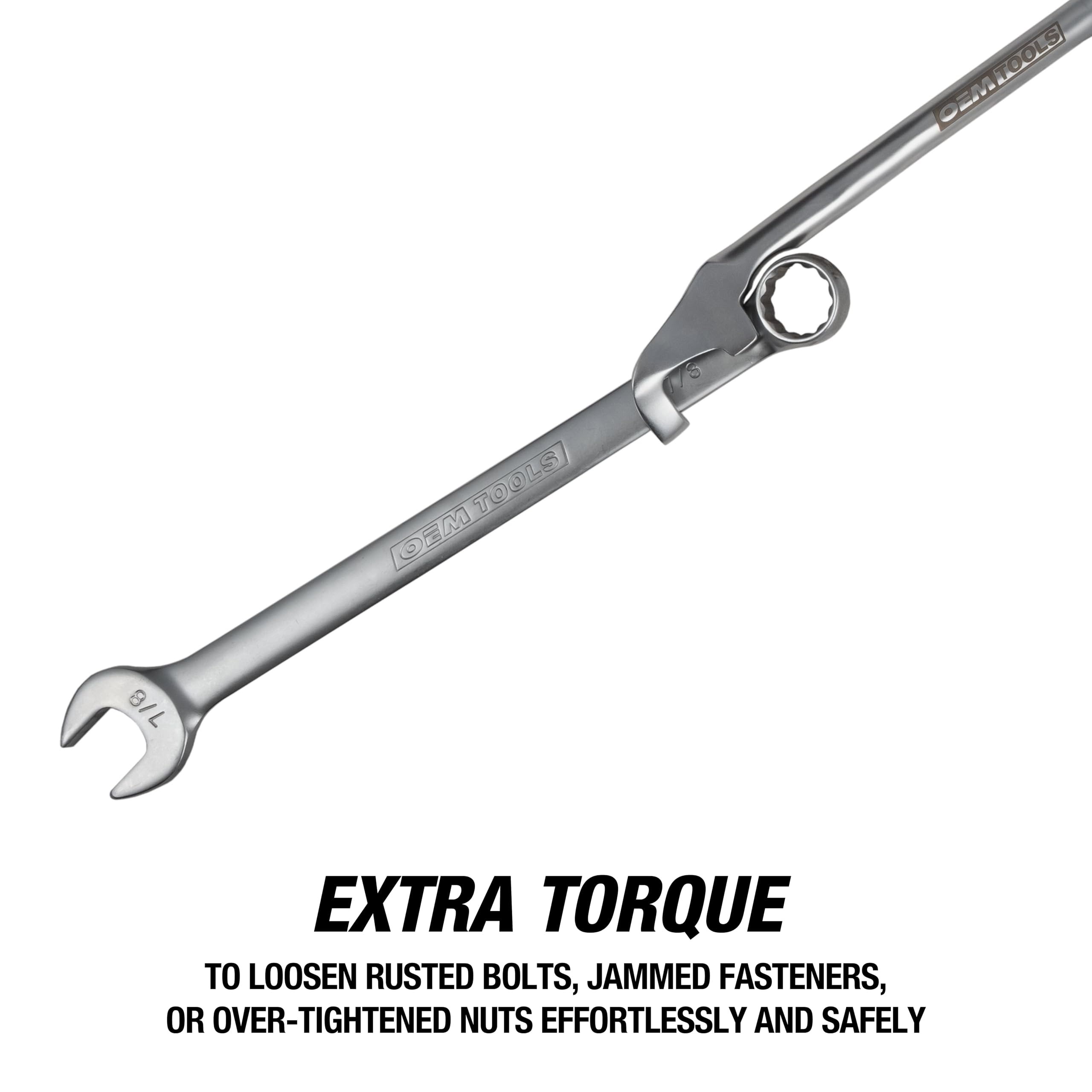 OEMTOOLS 22656 wrench extender features a durable steel finish for heavy use.