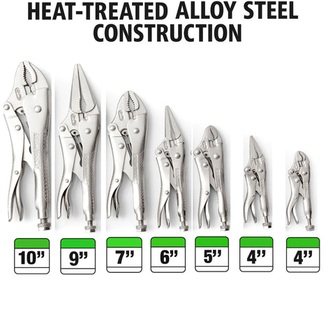 OEMTOOLS EVA tray keeps all seven locking pliers organized and ready