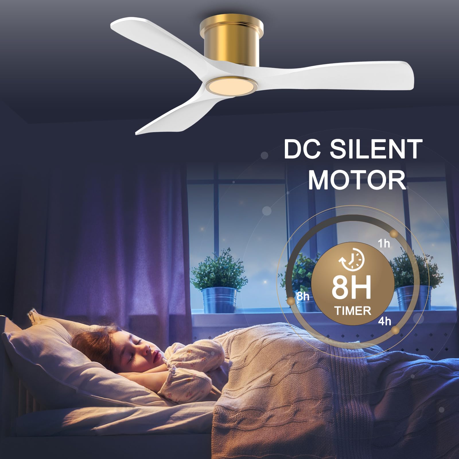 OFANTOP remote-controlled fan offers six speeds and adjustable lighting