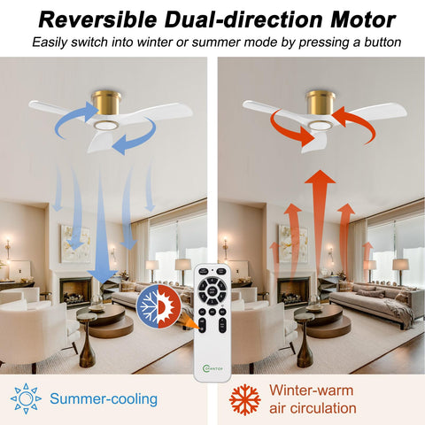 OFANTOP reversible airflow for seasonal comfort with winter and summer directions
