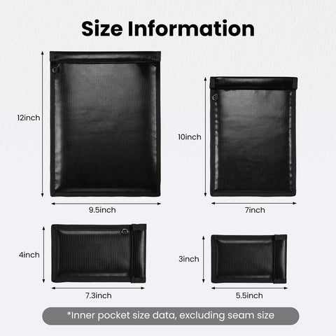 OFASIZEN Faraday bag uses fireproof material for added durability.