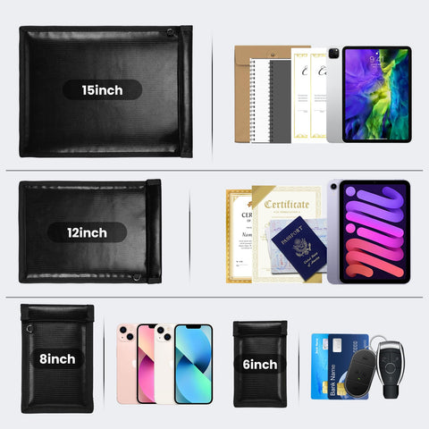 OFASIZEN Faraday keys pouch keeps key fobs safe from theft attempts and scanning.