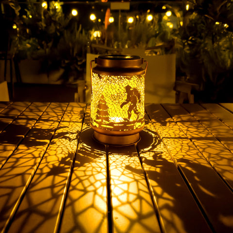 OFEWPAGA Bigfoot shadow lantern at night for magical yard lighting