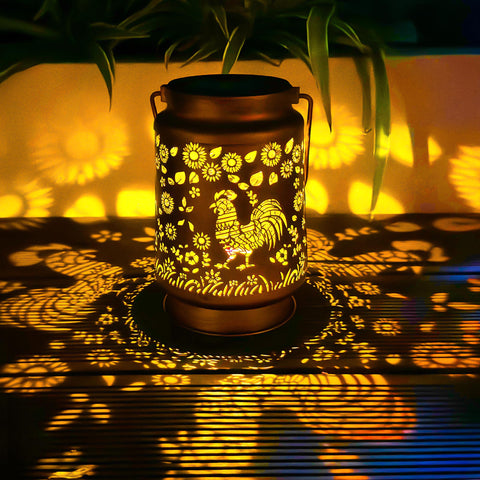 OFEWPAGA tabletop chicken lantern offers versatile yard lighting.
