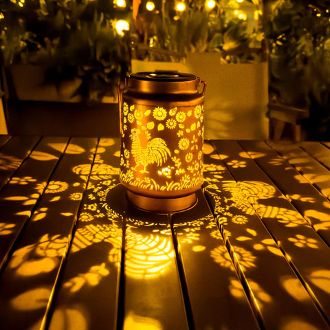 OFEWPAGA yard lantern provides easy, no-wiring illumination for evenings.