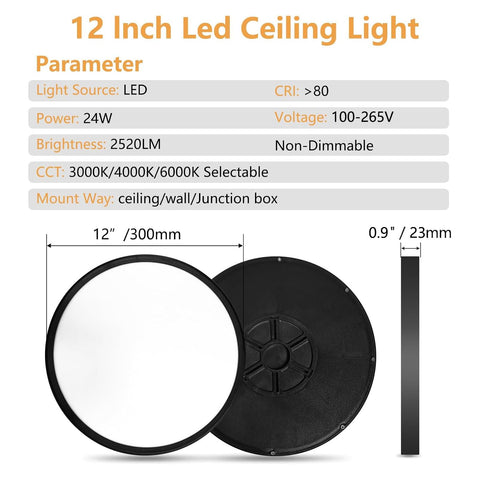 OFFIY three-color selectable ceiling light adapts to tasks.
