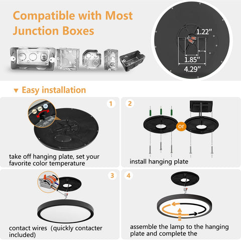 OFFIY low-profile fixture ideal for hallways, bedrooms, and kitchens.