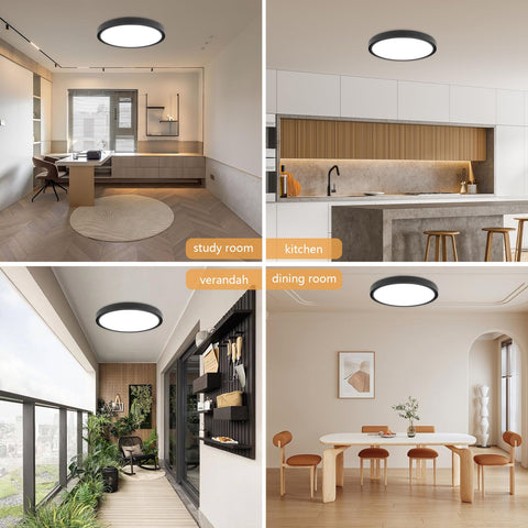 OFFIY round flat panel offers clean, modern aesthetics.