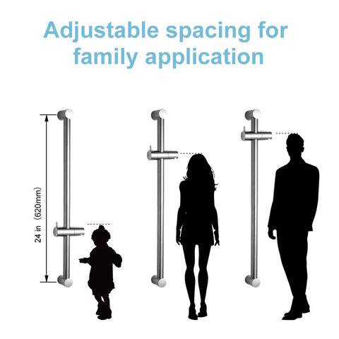 OFFO 360-degree shower head holder enables full angle flexibility.