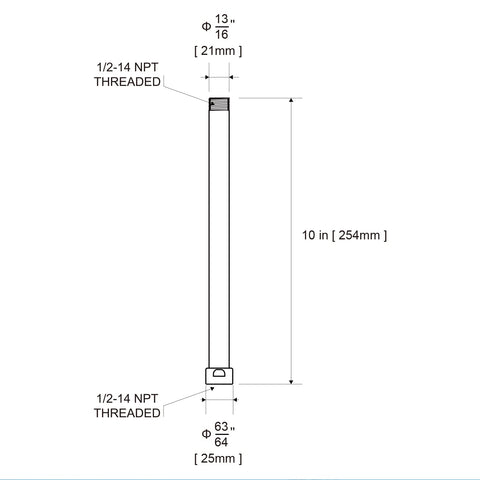 OFFO 10-inch extension improves reach for versatile showers.