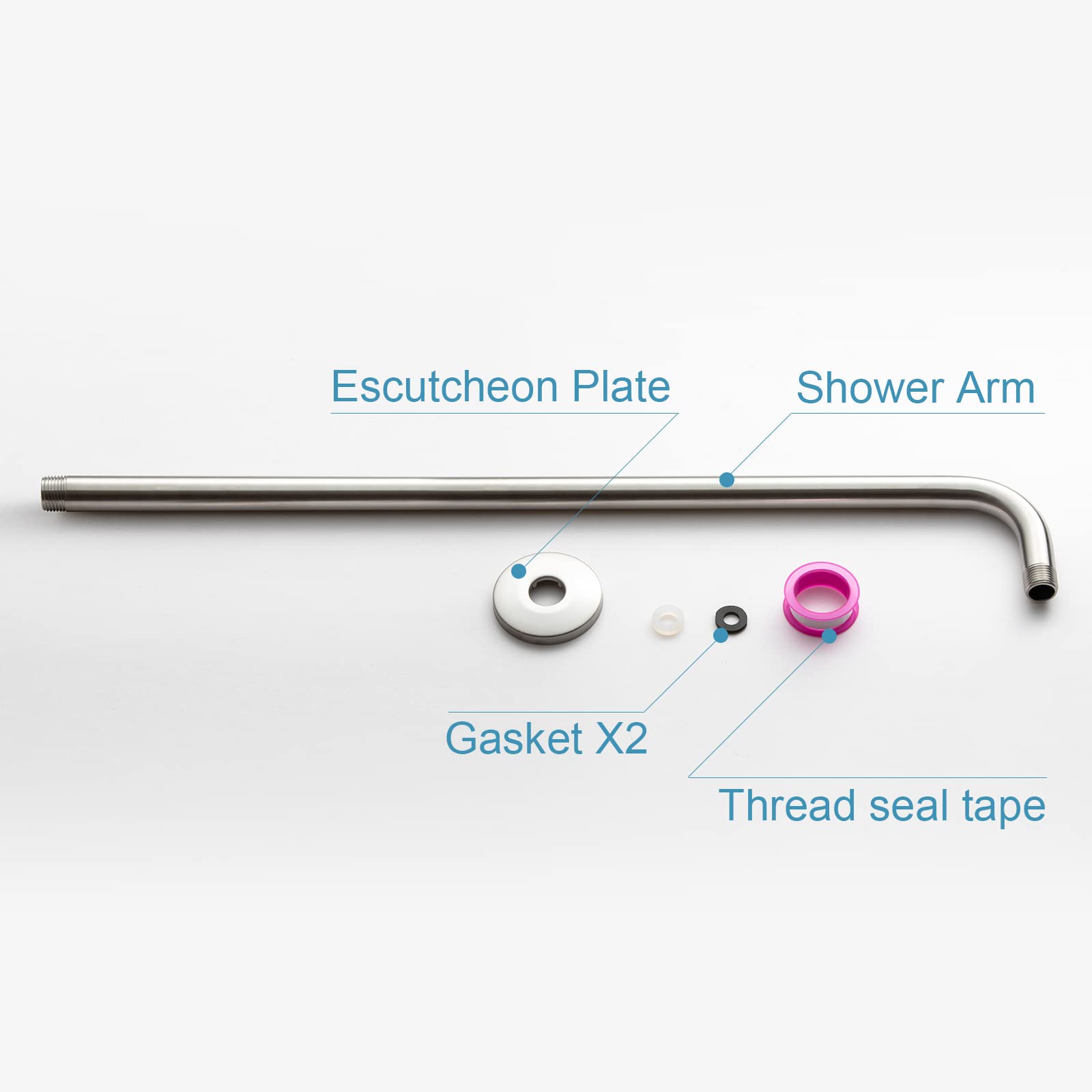 OFFO installation-ready design fits standard shower pipes with clear setup guidance