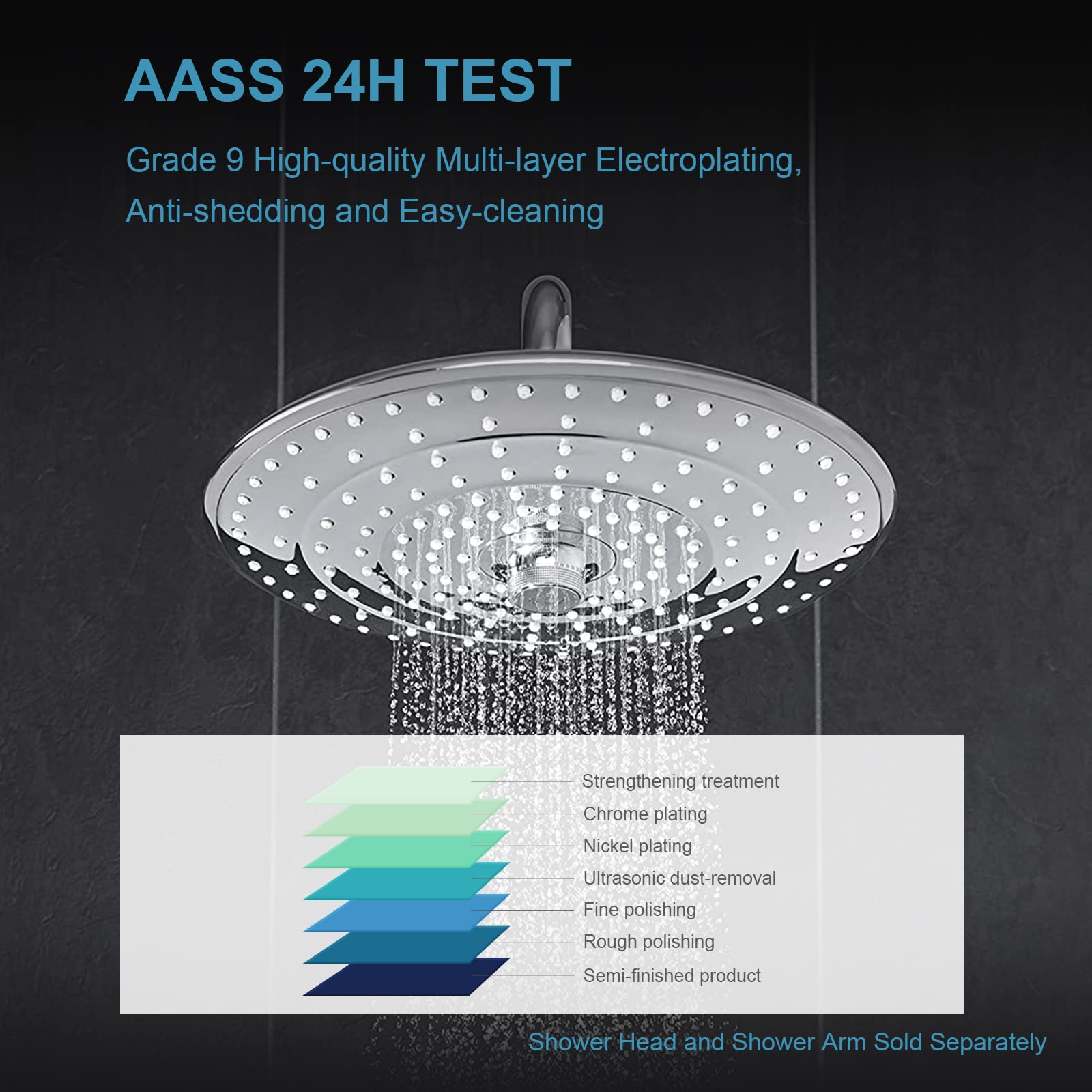 OFFO multi-layer nickel-chromium plating offers long-lasting brightness.