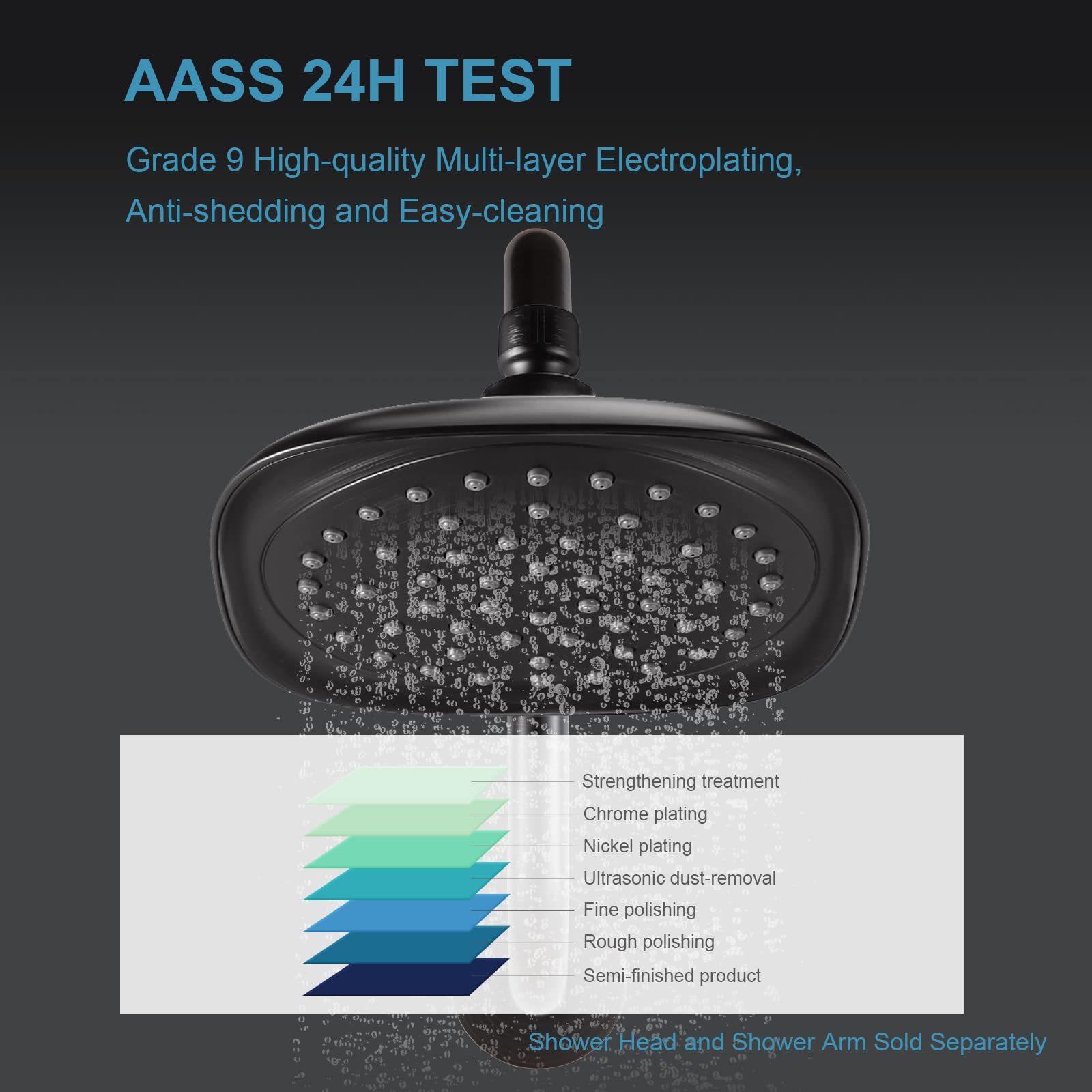 OFFO 8-inch height demonstrates extended reach for easier rinsing.