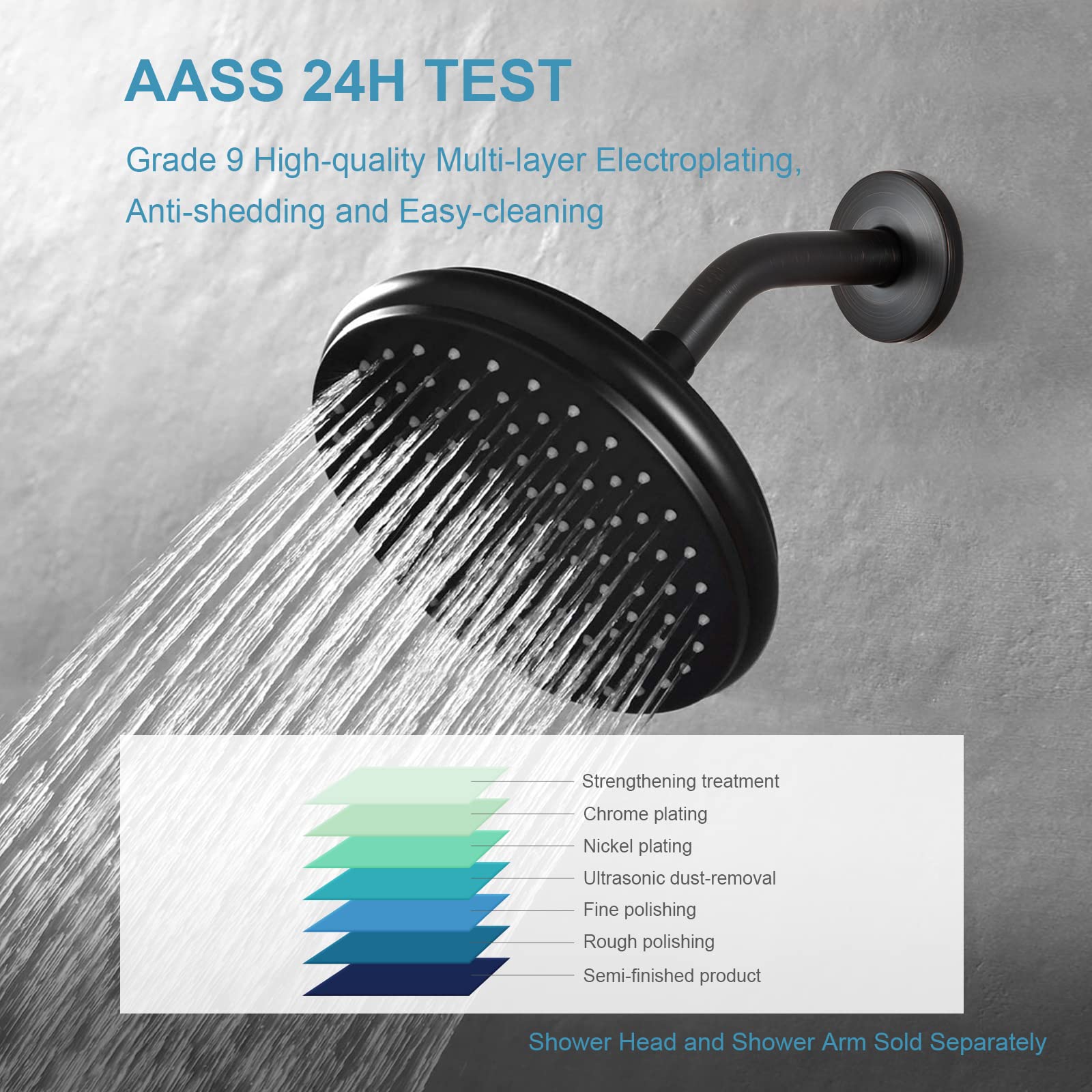 OFFO brushed ORB finish adds refined style to any shower