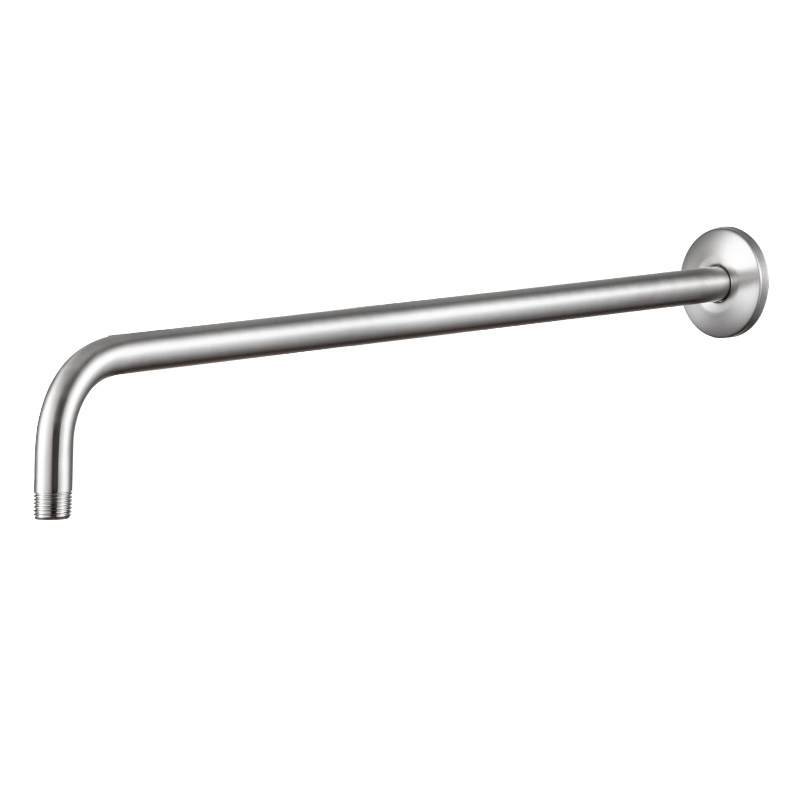 OFFO shower arm with flange in brushed nickel delivers durable, leak-resistant styling