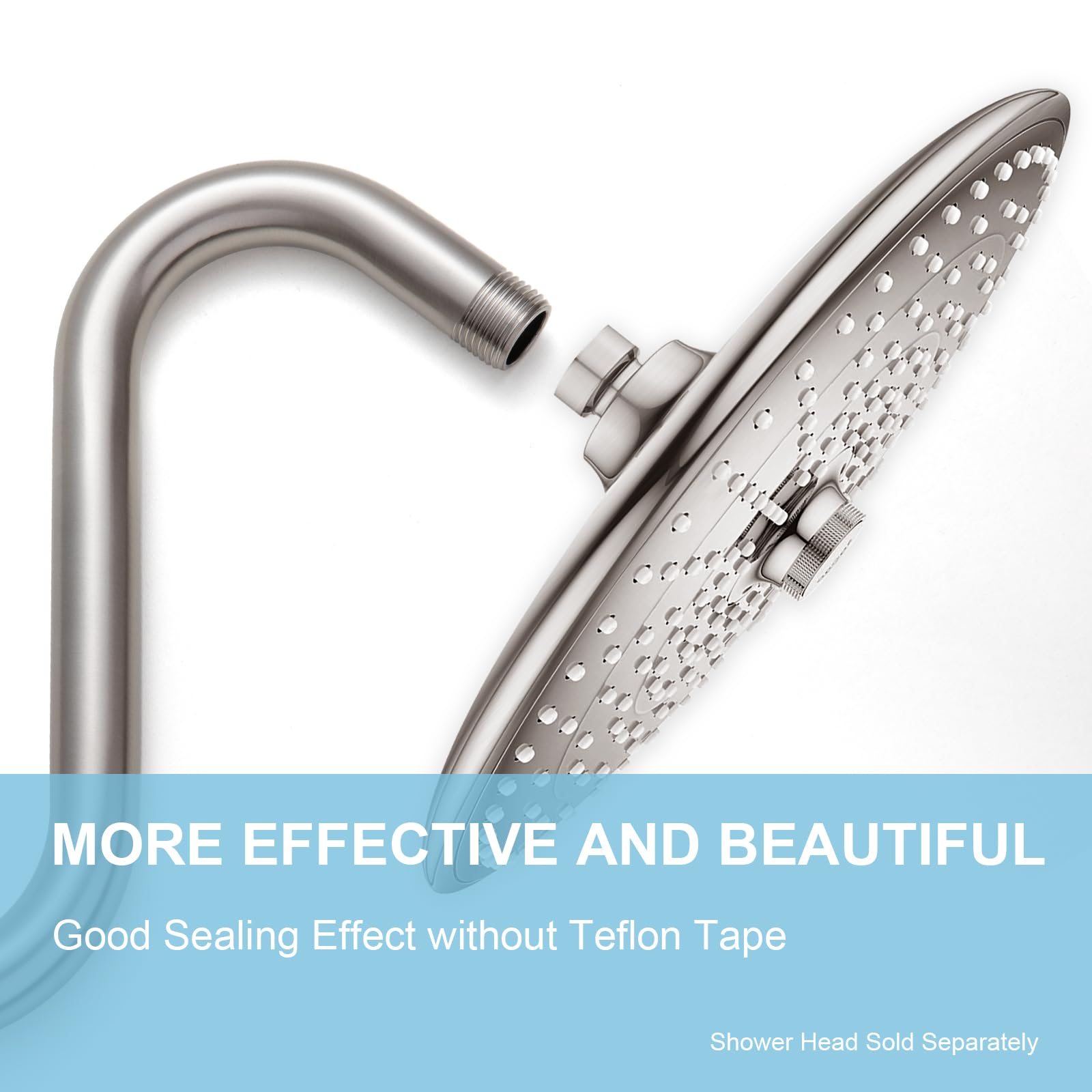 OFFO extension arm with flange showcases goose neck design for easy installation