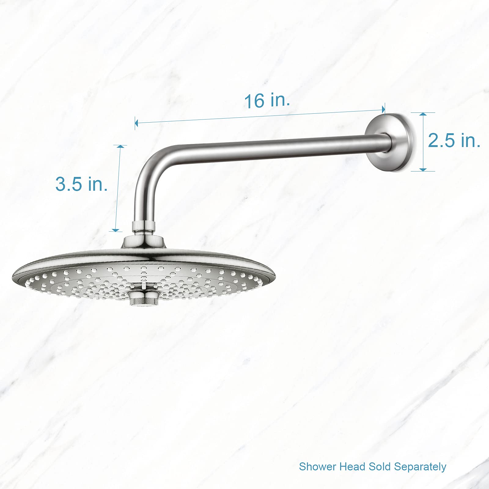 OFFO stainless steel arm designed to perform in hard water environments