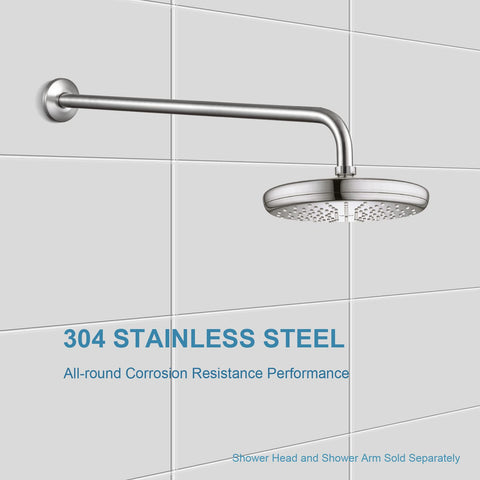 OFFO shower arm with 1/2 in NPT inlet and outlet for standard fittings