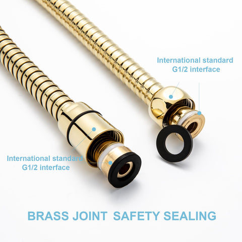 OFFO shower hose brass insert and nut provide reliable seals.